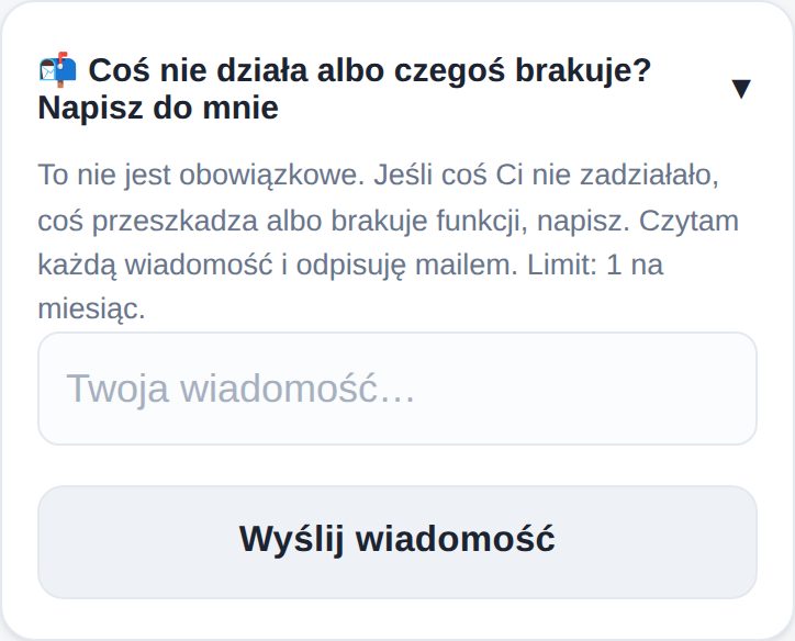 Wiadomość do twórcy